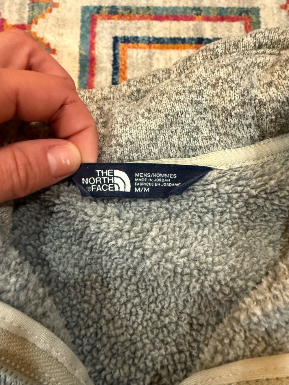 Men’s North Face Quarter-Zip Fleece Pullover - Size Medium - Picture 3 of 6